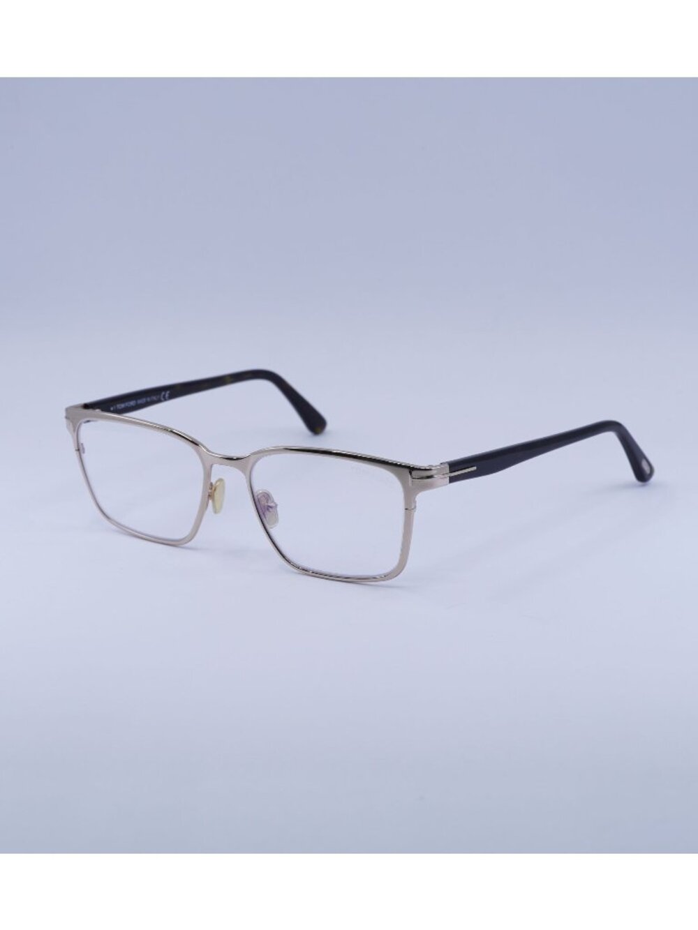 Tom Ford FT5733-B 028 Eyeglasses Gold 53mm Rectangle Frame, Blue Light Block